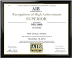 AIB Certificate of Achievement